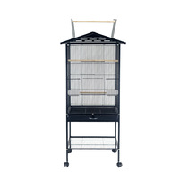 Cage à oiseaux en métal en gros pour la maison, volière durable en fil métallique pour perroquets, villa de luxe pour oiseaux, grande cage pour animaux de compagnie pour oiseaux de petite à moyenne taille