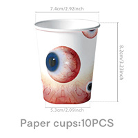Ensemble de décoration créative pour fête d'anniversaire sur le thème des grands yeux |   Fournitures pour bannières et articles de table