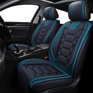 Capa de couro universal para assento de carro, conjunto completo com 9 peças de capas para assento de carro
