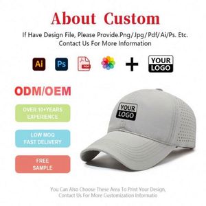 Gorra de Béisbol Deportiva con Logotipo Personalizado, Impermeable, para Correr, para Hombre, con Perforaciones Cortadas con Láser - Product Image 2