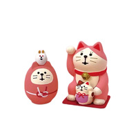Japanische Glücksbringer-Katze aus Kunstharz, Niedliches Beruhigendes Schreibtisch- oder Wohnzimmer-Accessoire oder Geschenk für Besondere Geschmacksrichtungen