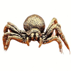 Elegante Estatua de Araña de Latón Antiguo - Escultura Artística Electrochapada con Impresión UV para Hogar y Escritorio, Ideal para Coleccionistas - Product Image 4