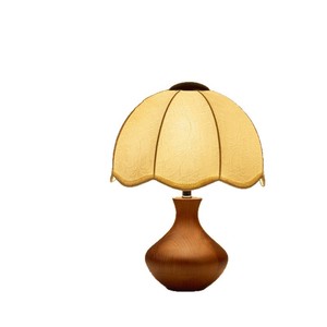 Lámpara de mesa de madera maciza de estilo francés E27 LED, cuida la vista, para dormitorio, sala de estar, estudio, escritorio, lámpara decorativa de noche - Product Image 5