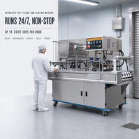 Machine de scellage automatique en acier inoxydable pour gobelets, remplisseuse de liquides et thermoscelleuse pour ligne de production de yaourt, tofu, riz et aliments