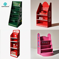 Conception personnalisée papier carton POP présentoirs support de sol pour boisson bouteille d'eau