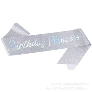 Fajas de satén de <span class=keywords><strong>feliz</strong></span> cumpleaños creciendo un <span class=keywords><strong>Príncipe</strong></span>/princesa cinta de mujer adulta para fiesta de aniversario - Product Image 6