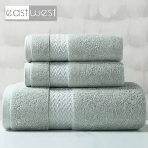 5 Star Hotel Towel Set Supplier 100% Egyptian Cotton Deluxe Hotel Hand Face Bath Towel Set High Quality Wholesale