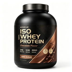 Vente en gros de protéines de lactosérum isolées 100% <span class=keywords><strong>ISO</strong></span> avec logo personnalisé, saveur chocolat, sans sucre ajouté, poudre de protéines pour la musculation et la remise en forme - Product Image 1