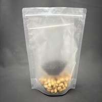 Sac à fermeture éclair mat autoportant avec fond autoportant, compatible avec l'impression en héliogravure et l'utilisation à température normale