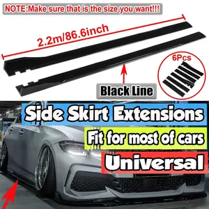 Extensiones de faldones laterales de 5 colores, divisores de alerón y difusores para SEAT LEON, Ibiza, PEUGEOT, Renault, Clio - Product Image 1