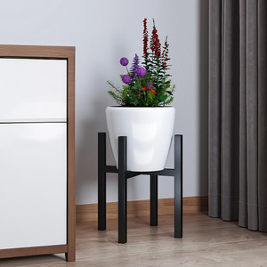 Soporte de Hierro Forjado Moderno para Plantas, Telescópico, Altura Ajustable, Desmontable, para Interiores - Product Image 5