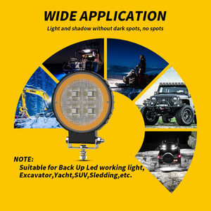 Luz de Trabajo LED <span class=keywords><strong>Paladin</strong></span> Redonda de 4 Pulgadas, 4400 Lúmenes, Alta Luminosidad, 12V 15W, para Modificación/Actualización de Automóviles, Lámpara Auxiliar - Product Image 4
