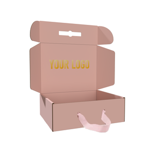 Grande boîte postale ondulée kraft personnalisée avec logo pour cadeau et emballage d'expédition - Product Image 5