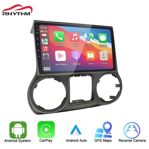 Rhythm 10 Inch Android Car Multimedia Player Upgrade Touch Screen Wireless Carplay <b>Auto</b> Navigation for Jeep Wrangler 2011- 2014 - Product Image 1