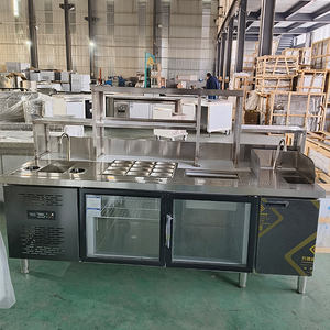 เคาน์เตอร์แช่เย็นสำหรับชานม เคาน์เตอร์ทำงานและอุปกรณ์บาร์ เคาน์เตอร์นม - Product Image 3