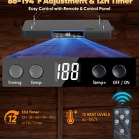 Thermostat intelligent pour poulailler 200W, panneau chauffant radiant, réglage de la température 86~194 ℉   Chauffages électriques d'hiver avec minuterie 12H