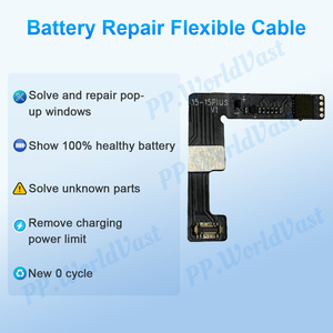 Pas de pièces inconnues tout nouveau câble flexible de réparation de batterie de <span class=keywords><strong>t</strong></span>éléphone <span class=keywords><strong>0</strong></span> Cycle pour iPhone 15 15 Plus 15 Pro 15 Pro <span class=keywords><strong>Max</strong></span> Flex pas de Pop-up - Product Image 3