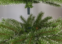 Sapin de Noël artificiel en sapin de 210 cm avec aiguilles de pin et base de support pour usage intérieur et festif
