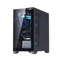 Lovingcool Factory OEM Tempered Glass Gaming Pcs Case M-ATX/ITX USB3.0 Mid Tower Chassis RGB CPU Cabinet Computer Case