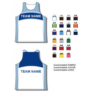 เสื้อกล้ามออกกำลังกายแบบแห้งเร็ว คุณภาพสูง ผลิตตามสั่ง สำหรับพิมพ์ลายแบบซับลิเมชั่น ขายส่ง เสื้อกล้ามวิ่ง ระบายอากาศ แห้งเร็ว - Product Image 2