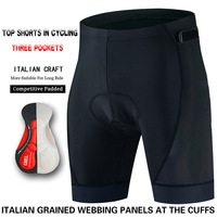 Shorts de cyclisme sans couture en Lycra pour hommes, design à 3 poches, nouveau style, shorts de vélo anti-humidité