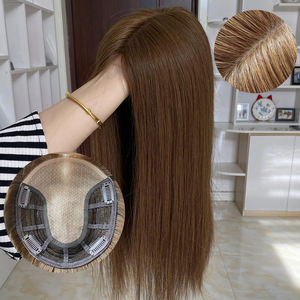 Postizo de Cabello Humano de Alta Calidad para Mujer, Base de Seda de 6.5x7 con Clip, Piezas de Cabello con Nudo Invisible para Mujer con Cabello Fino - Product Image 1