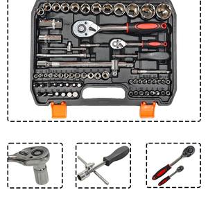 Heavy Duty Automotive Socket Wrench Set in Case for Car Truck Motorcycle Repair - Product Image 6