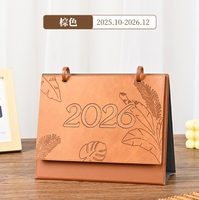 Calendrier en cuir 2026, personnalisé, haut de gamme, pièce décorative de bureau créative, assemblage personnalisé, année du cheval, date, photo