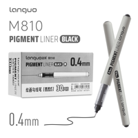 LANGUO – ensemble de stylos à encre liquide, pointe fine, imperméables, pour croquis et illustrations, papeterie scolaire et de bureau