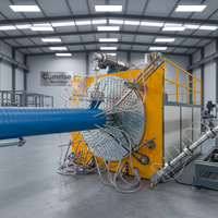 Machines d'extrusion de tuyaux de drainage en PE et ligne de production d'extrusion de fosses septiques spirales