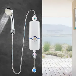 Mini calentador de agua eléctrico instantáneo sin tanque, con cabezal de ducha de plástico, Ce, OEM, montado en la pared, C1, piezas de repuesto gratis 2021, novedad de 220