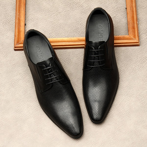 Nouvelles Chaussures Habillées pour Hommes, Modèle Tendance, à Bout Pointu, à Lacets, Rehaussantes, Imperméables et Respirantes - Product Image 3