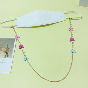 Cadena para Gafas Estilo Mariposa, Cadena Metálica Multicolor, Casual, Fresca, Dulce, para las Cuatro Estaciones, Antideslizante, Accesorio - Product Image 4