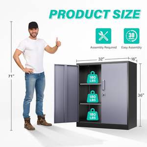 Meilleure <span class=keywords><strong>vente</strong></span> Armoire <span class=keywords><strong>de</strong></span> classement <span class=keywords><strong>de</strong></span> bureau commerciale moderne en acier réglable avec serrure - Product Image 2