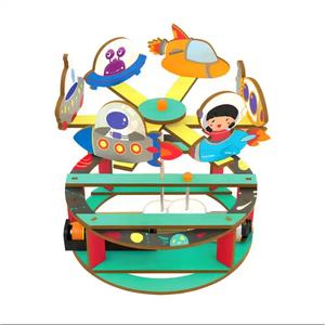 Jouet de grande roue en <span class=keywords><strong>bois</strong></span> électrique 29 pièces kit de construction <span class=keywords><strong>3D</strong></span> puzzle <span class=keywords><strong>bois</strong></span> assembler modèle de jouet pour enfants ensemble de découverte scientifique - Product Image 3