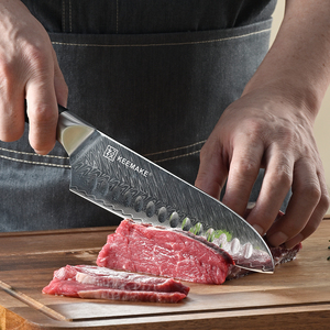<span class=keywords><strong>Couteau</strong></span> Santoku <span class=keywords><strong>de</strong></span> cuisine professionnel KEEMAKE, acier Damas 67 couches avec cœur VG10, <span class=keywords><strong>couteau</strong></span> <span class=keywords><strong>de</strong></span> chef <span class=keywords><strong>japonais</strong></span> avec manche en ABS - Product Image 3