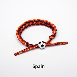 Bracelet tissé Football Star 21cm Multi-sports Portugal Brésil France pour la Coupe d'Europe Allemagne Souvenir - Product Image 4