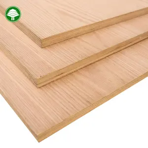 Linyi Oceanwood 18mm Red Oak wood panel Fancy Plywood Board For Furniture