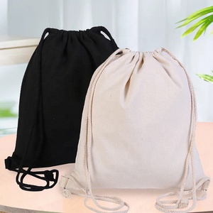 Sac à dos à cordon personnalisé avec logo, sac à cordon en toile de coton écologique de haute qualité - Product Image 5