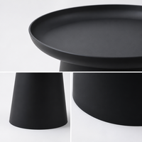 Table d'Appoint Ronde en Polypropylène pour Intérieur et Extérieur, Moderne, Nordique, Blanche, pour Salon, Table Basse en Plastique – Vente en Gros Usine