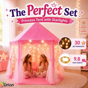 2026 Venta al por mayor Casa de juegos rosa adorable, portátil y plegable, hexagonal, para niñas, para jugar en interiores, Castillo de Princesa, Tienda de juegos infantil - Product Image 3