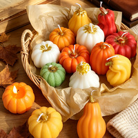 Bougie parfumée décorative en forme de citrouille pour la récolte d'automne, cadeau en cire parfumée