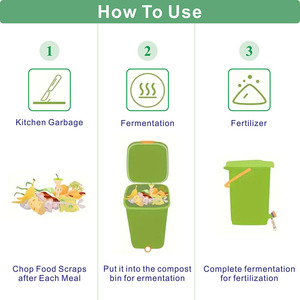 Seau à <span class=keywords><strong>compost</strong></span> ménager de 10 litres cuisine intérieure <span class=keywords><strong>Bokashi</strong></span> bac à <span class=keywords><strong>compost</strong></span> en plastique composteur - Product Image 5