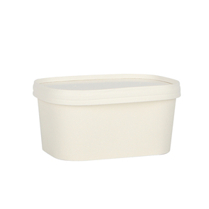 Para LOKYO Square Kraft Paper Lunch Bento Bowl Food Grade Custom Take Away Container con relieve disponible Blanco Marrón para Noo - Product Image 4