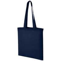 Bolsa de Compras Carolina Cotton Shopper 7L Azul Marino Cuadrada Casual Promocional Italia Sin Marca