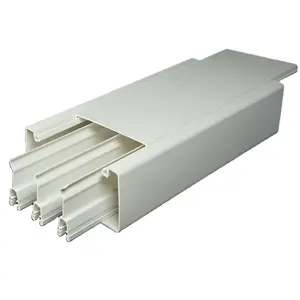 Foshan Supplier Wholesale Good Price Fireproof Electrical pvc 100x50 pvc trunking for cable