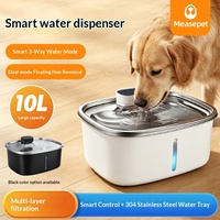 Fontaine à eau pour chat et chien, non électrique, filtrée, en acier inoxydable 304, à circulation, à activation par capteur, distribution automatique