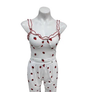 ชุดนอนลำลองสบายๆ ลายหัวใจหลากสี แต่งระบาย เซ็กซี่ รุ่น Export Trade Suspender Shorts ปี 2025 - Product Image 5