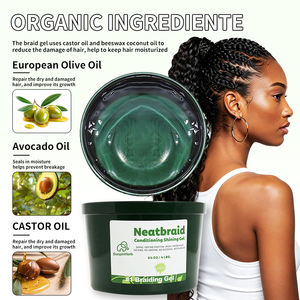 Gel coiffant non gras en vrac de 64 oz, OEM ODM, tenue forte, gel de contrôle pour les tresses, pour les tresseurs professionnels - Product Image 4