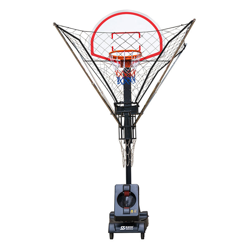 K6809 SIBOASI High Quality Hot Sale Gun Basketball Training Machine Court Shooting Black PVC